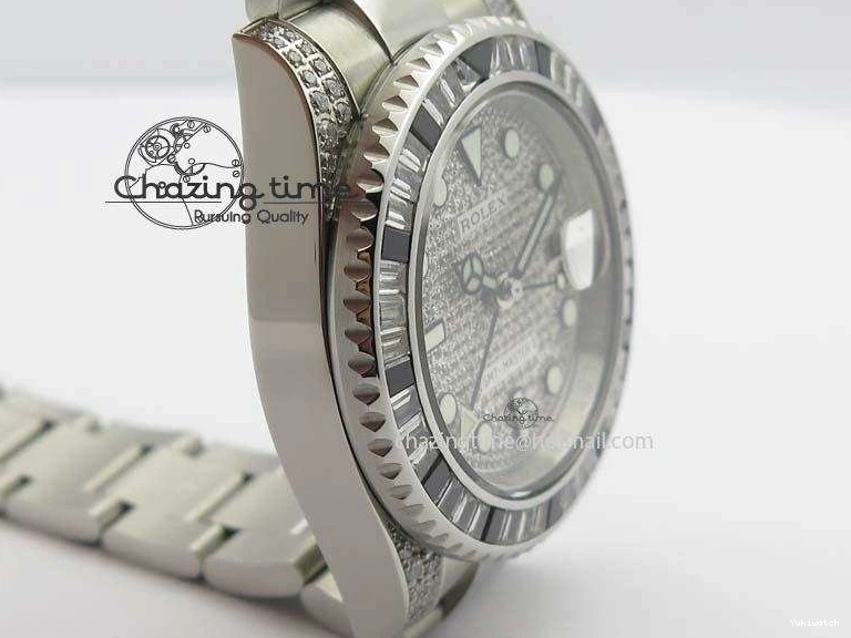 Bracelet A3186 Bp-Maker Black SS 116759 II On Dial SS Diamond Ruby Crystal GMT-Master 0312